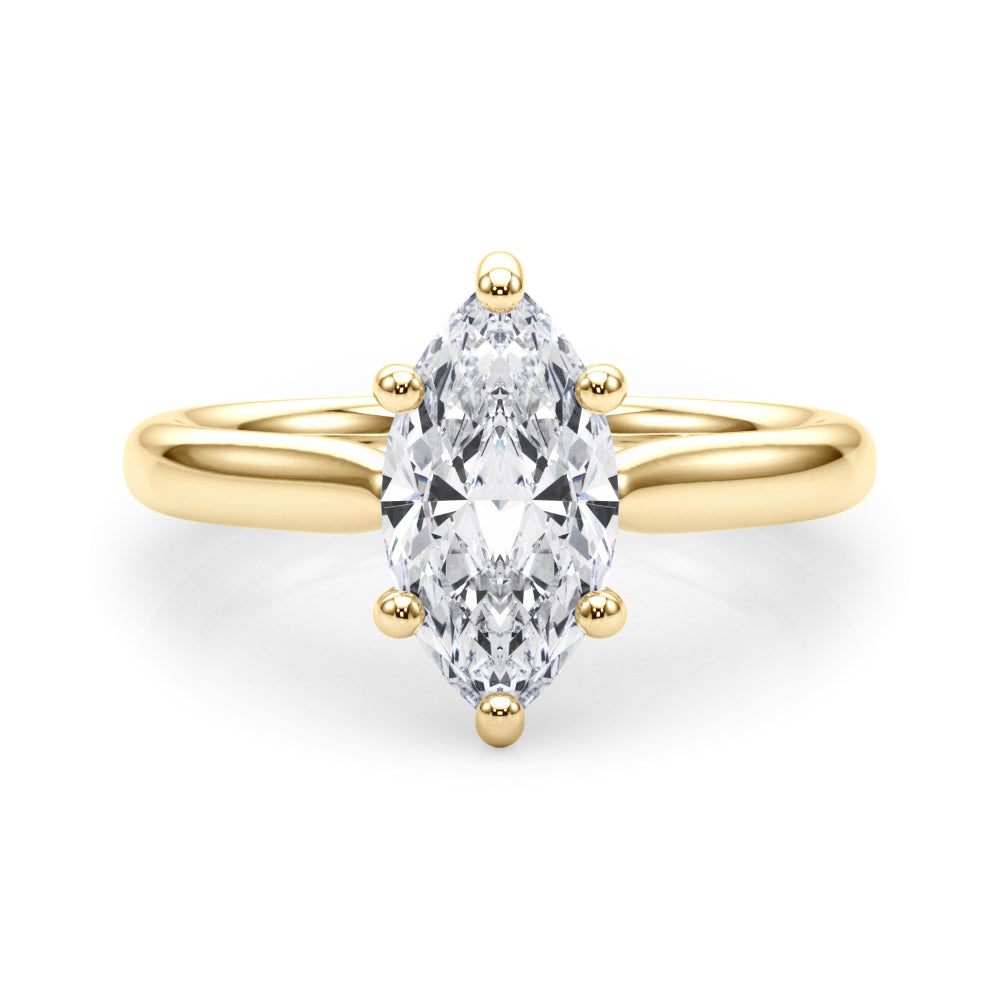 Eternal Solitaire Marquise Diamond Engagement Ring in 10K/14K gold and platinum with certified lab-grown or natural diamonds