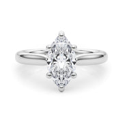 Eternal Solitaire Marquise Diamond Engagement Ring in 10K/14K gold and platinum with certified lab-grown or natural diamonds