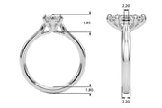 Eternal Solitaire Marquise Diamond Engagement Ring in 10K/14K gold and platinum with certified lab-grown or natural diamonds