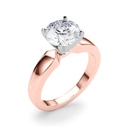 Radiant Solitaire Round Diamond Engagement Ring in 10K/14K gold and platinum with certified lab-grown or natural diamonds