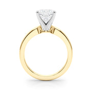 Radiant Solitaire Round Diamond Engagement Ring in 10K/14K gold and platinum with certified lab-grown or natural diamonds