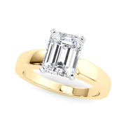 Radiant Solitaire Round Diamond Engagement Ring in 10K/14K gold and platinum with certified lab-grown or natural diamonds