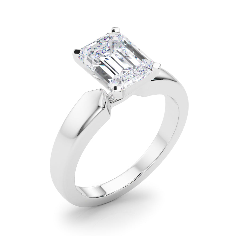 Radiant Solitaire Round Diamond Engagement Ring in 10K/14K gold and platinum with certified lab-grown or natural diamonds