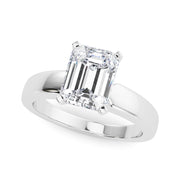 Radiant Solitaire Round Diamond Engagement Ring in 10K/14K gold and platinum with certified lab-grown or natural diamonds