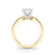 Radiant Solitaire Round Diamond Engagement Ring in 10K/14K gold and platinum with certified lab-grown or natural diamonds