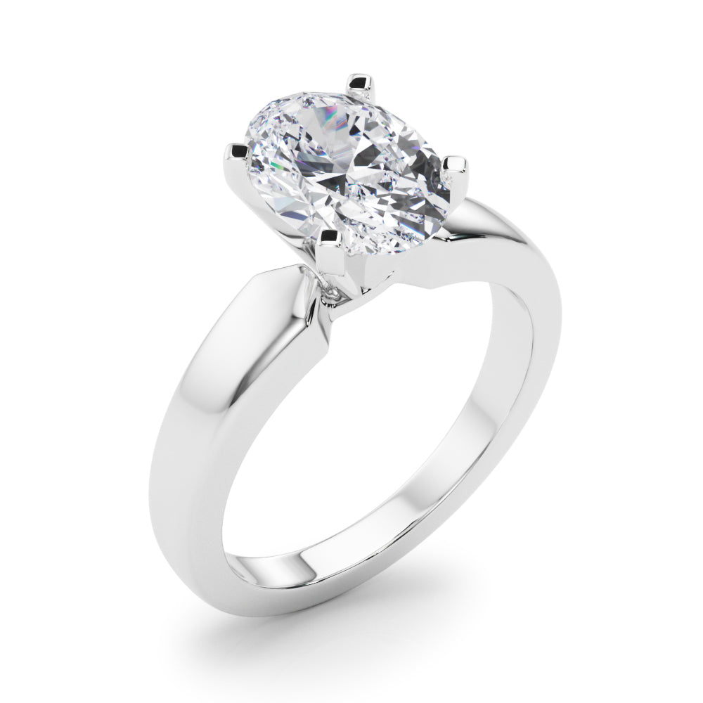 Radiant Solitaire Round Diamond Engagement Ring in 10K/14K gold and platinum with certified lab-grown or natural diamonds