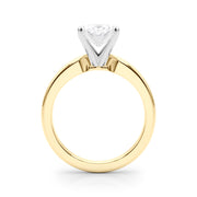 Radiant Solitaire Round Diamond Engagement Ring in 10K/14K gold and platinum with certified lab-grown or natural diamonds