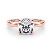 Brilliant Solitaire Round Diamond Engagement Ring in 10K/14K gold and platinum with certified lab-grown or natural diamonds