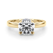Brilliant Solitaire Round Diamond Engagement Ring in 10K/14K gold and platinum with certified lab-grown or natural diamonds