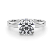 Brilliant Solitaire Round Diamond Engagement Ring in 10K/14K gold and platinum with certified lab-grown or natural diamonds