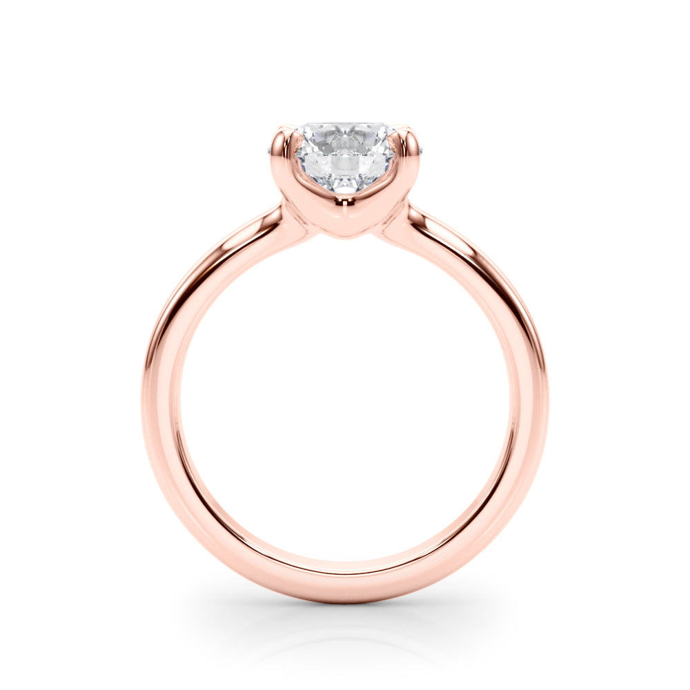 Brilliant Solitaire Round Diamond Engagement Ring in 10K/14K gold and platinum with certified lab-grown or natural diamonds