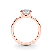 Brilliant Solitaire Round Diamond Engagement Ring in 10K/14K gold and platinum with certified lab-grown or natural diamonds
