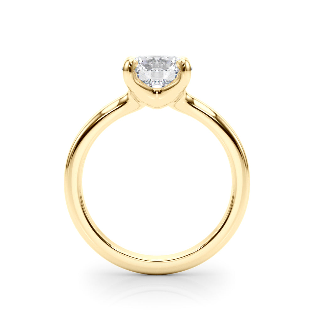 Brilliant Solitaire Round Diamond Engagement Ring in 10K/14K gold and platinum with certified lab-grown or natural diamonds
