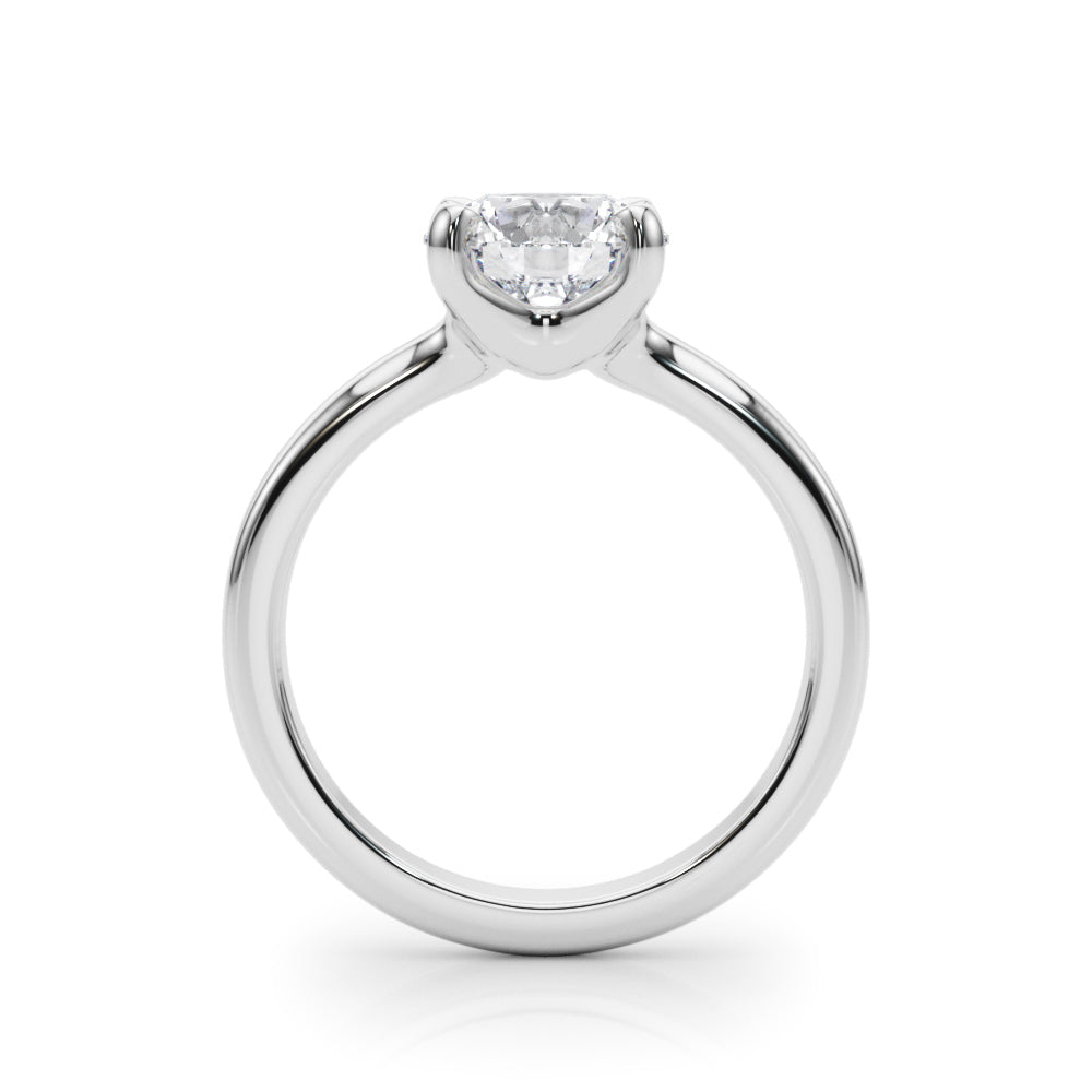 Brilliant Solitaire Round Diamond Engagement Ring in 10K/14K gold and platinum with certified lab-grown or natural diamonds