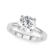Brilliant Solitaire Round Diamond Engagement Ring in 10K/14K gold and platinum with certified lab-grown or natural diamonds