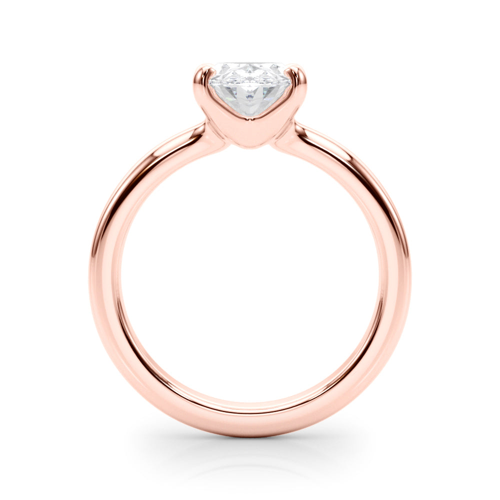 Majestic Solitaire Oval Diamond Engagement Ring in 10K/14K gold and platinum with certified lab-grown or natural diamonds