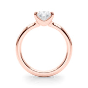 Majestic Solitaire Oval Diamond Engagement Ring in 10K/14K gold and platinum with certified lab-grown or natural diamonds
