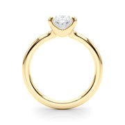 Majestic Solitaire Oval Diamond Engagement Ring in 10K/14K gold and platinum with certified lab-grown or natural diamonds