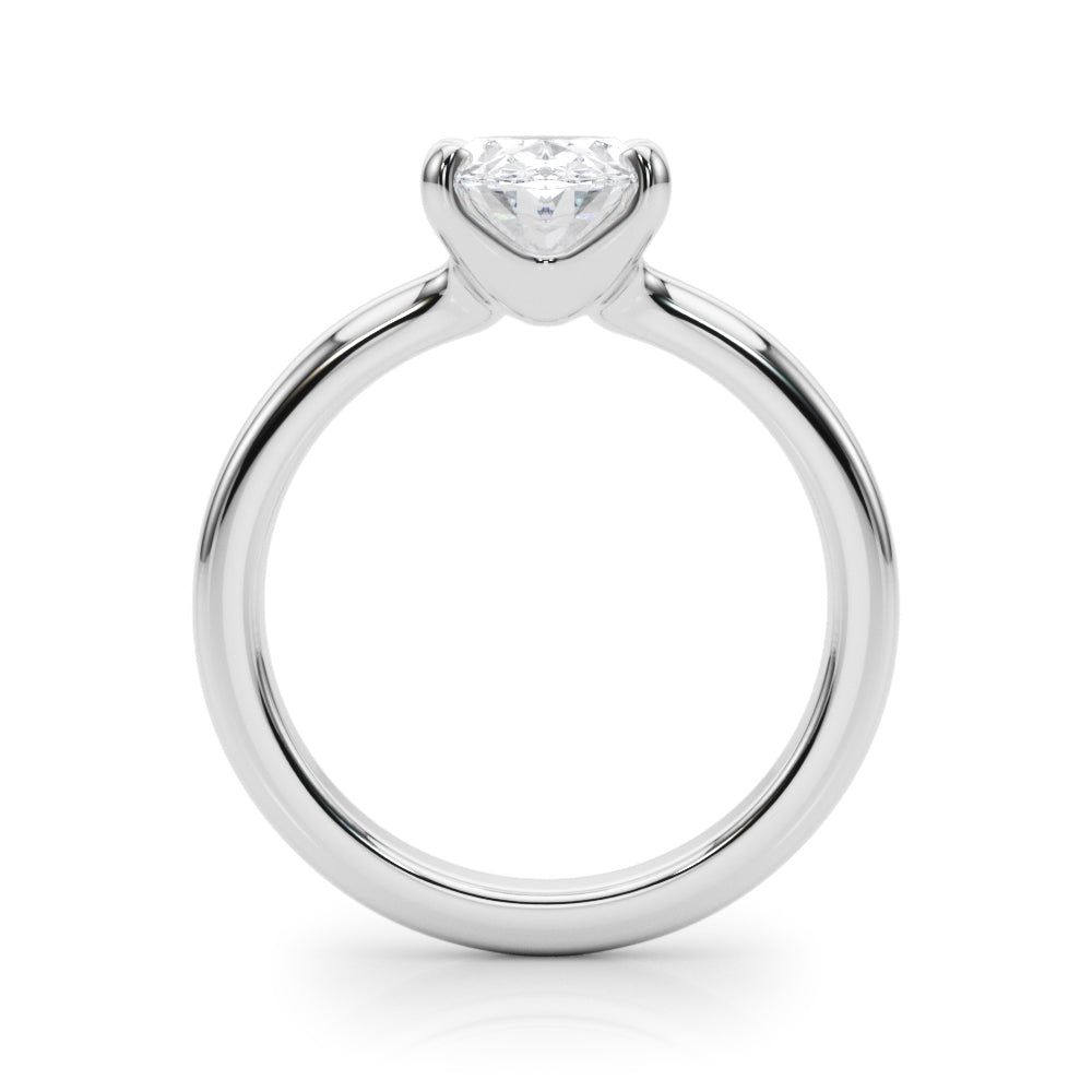 Majestic Solitaire Oval Diamond Engagement Ring in 10K/14K gold and platinum with certified lab-grown or natural diamonds