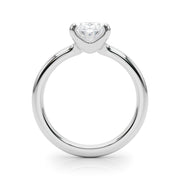 Majestic Solitaire Oval Diamond Engagement Ring in 10K/14K gold and platinum with certified lab-grown or natural diamonds