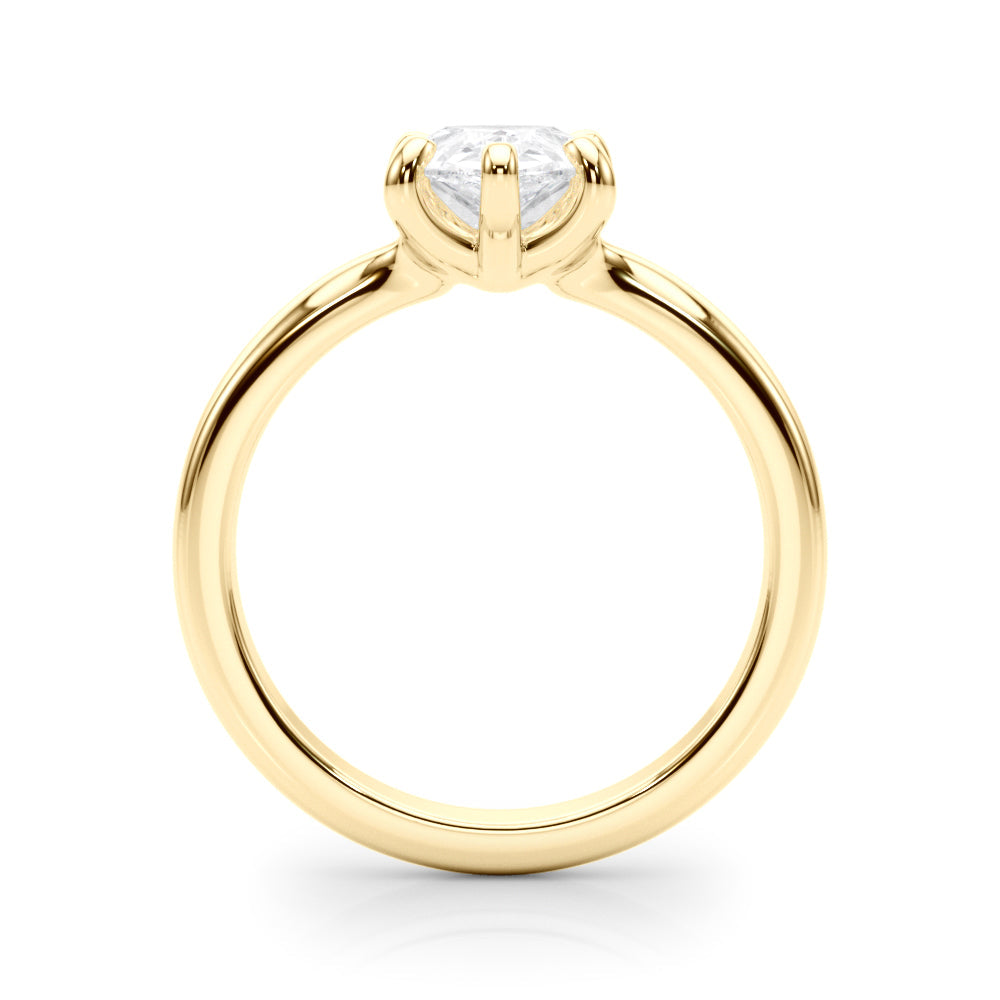 Couture Solitaire Shape Pear Diamond Engagement Ring in 10K/14K gold and platinum with certified lab-grown or natural diamonds