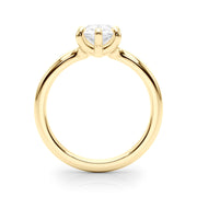 Couture Solitaire Shape Pear Diamond Engagement Ring in 10K/14K gold and platinum with certified lab-grown or natural diamonds