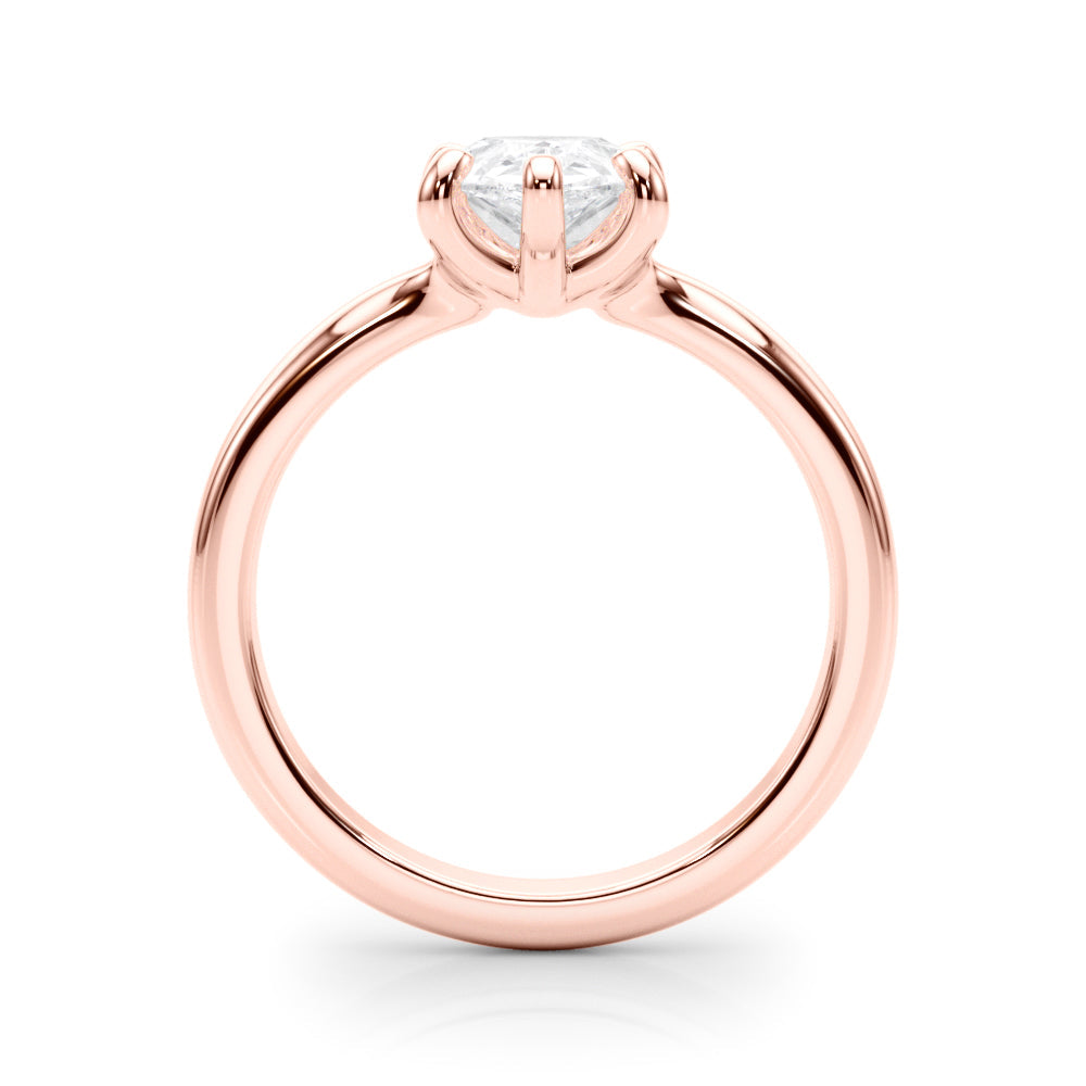 Couture Solitaire Shape Pear Diamond Engagement Ring in 10K/14K gold and platinum with certified lab-grown or natural diamonds