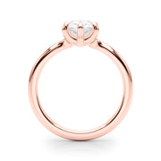 Couture Solitaire Shape Pear Diamond Engagement Ring in 10K/14K gold and platinum with certified lab-grown or natural diamonds