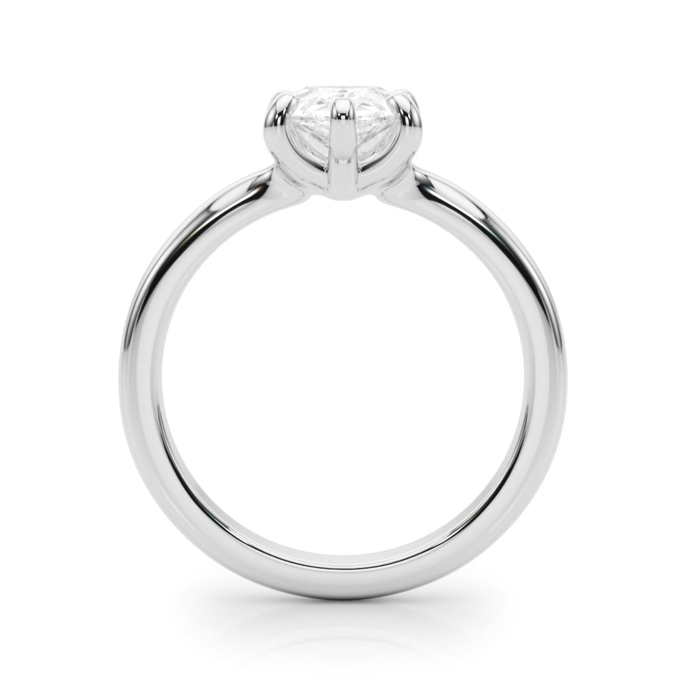 Couture Solitaire Shape Pear Diamond Engagement Ring in 10K/14K gold and platinum with certified lab-grown or natural diamonds
