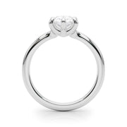 Couture Solitaire Shape Pear Diamond Engagement Ring in 10K/14K gold and platinum with certified lab-grown or natural diamonds