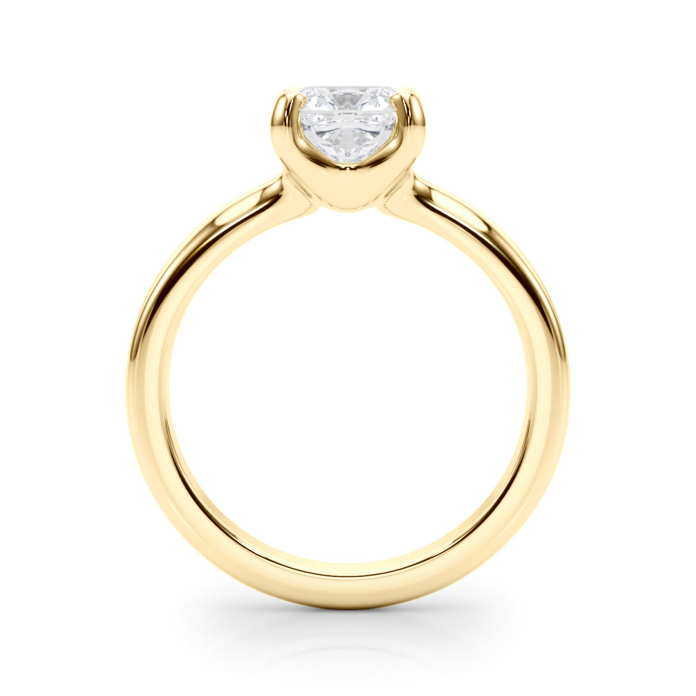 Statement Double Prong Engagement Ring Cushion Diamond Engagement Ring in 10K/14K gold and platinum with certified lab-grown or natural diamonds