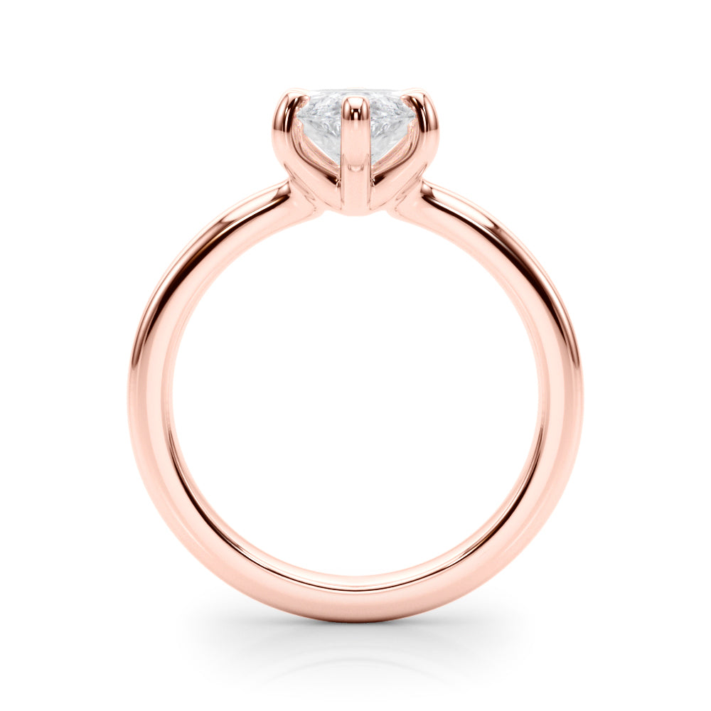 Lustrous Solitaire Marquise Diamond Engagement Ring in 10K/14K gold and platinum with certified lab-grown or natural diamonds