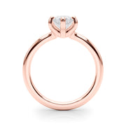 Lustrous Solitaire Marquise Diamond Engagement Ring in 10K/14K gold and platinum with certified lab-grown or natural diamonds