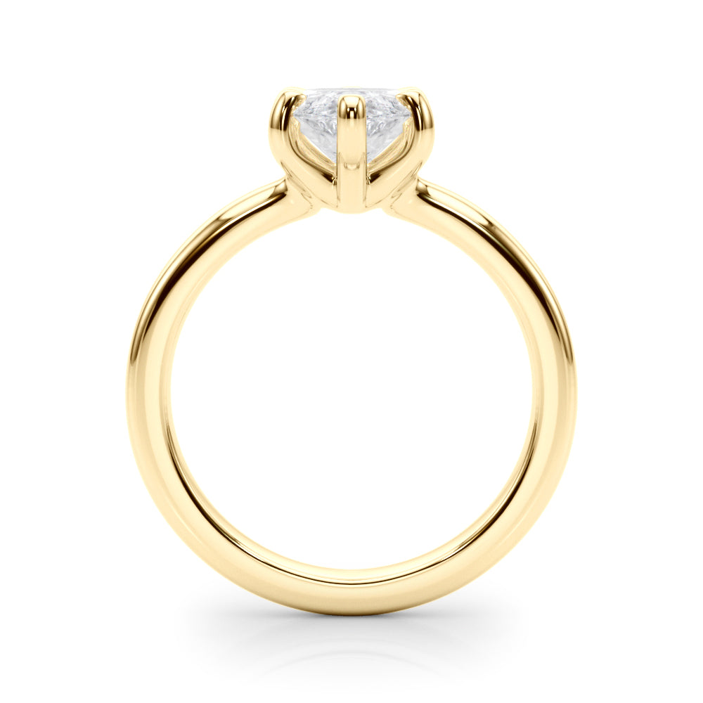 Lustrous Solitaire Marquise Diamond Engagement Ring in 10K/14K gold and platinum with certified lab-grown or natural diamonds