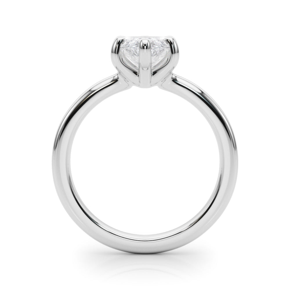 Lustrous Solitaire Marquise Diamond Engagement Ring in 10K/14K gold and platinum with certified lab-grown or natural diamonds