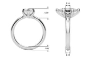 Lustrous Solitaire Marquise Diamond Engagement Ring in 10K/14K gold and platinum with certified lab-grown or natural diamonds