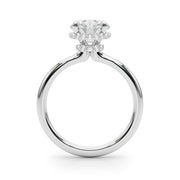 Opulent Rd Center Ps & Rd Sides Round Diamond Engagement Ring in 10K/14K gold and platinum with certified lab-grown or natural diamonds