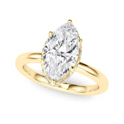 Splendid Halo Marquise Diamond Engagement Ring in 10K/14K gold and platinum with certified lab-grown or natural diamonds