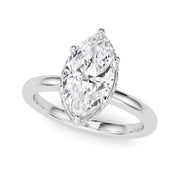 Splendid Halo Marquise Diamond Engagement Ring in 10K/14K gold and platinum with certified lab-grown or natural diamonds