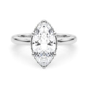 Splendid Halo Marquise Diamond Engagement Ring in 10K/14K gold and platinum with certified lab-grown or natural diamonds