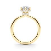 Splendid Halo Marquise Diamond Engagement Ring in 10K/14K gold and platinum with certified lab-grown or natural diamonds