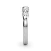 5-Stone Shared Prong Half Eternity Ring in Gold & Platinum