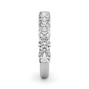 11-Stone Shared Prong Half Eternity Ring in Gold & Platinum