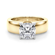 Enchanted Solitaires Round Diamond Engagement Ring in 10K/14K gold and platinum with certified lab-grown or natural diamonds