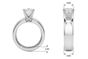 Enchanted Solitaires Round Diamond Engagement Ring in 10K/14K gold and platinum with certified lab-grown or natural diamonds