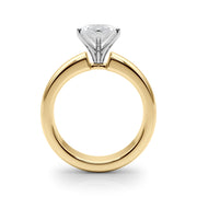 Enchanted Solitaires Round Diamond Engagement Ring in 10K/14K gold and platinum with certified lab-grown or natural diamonds