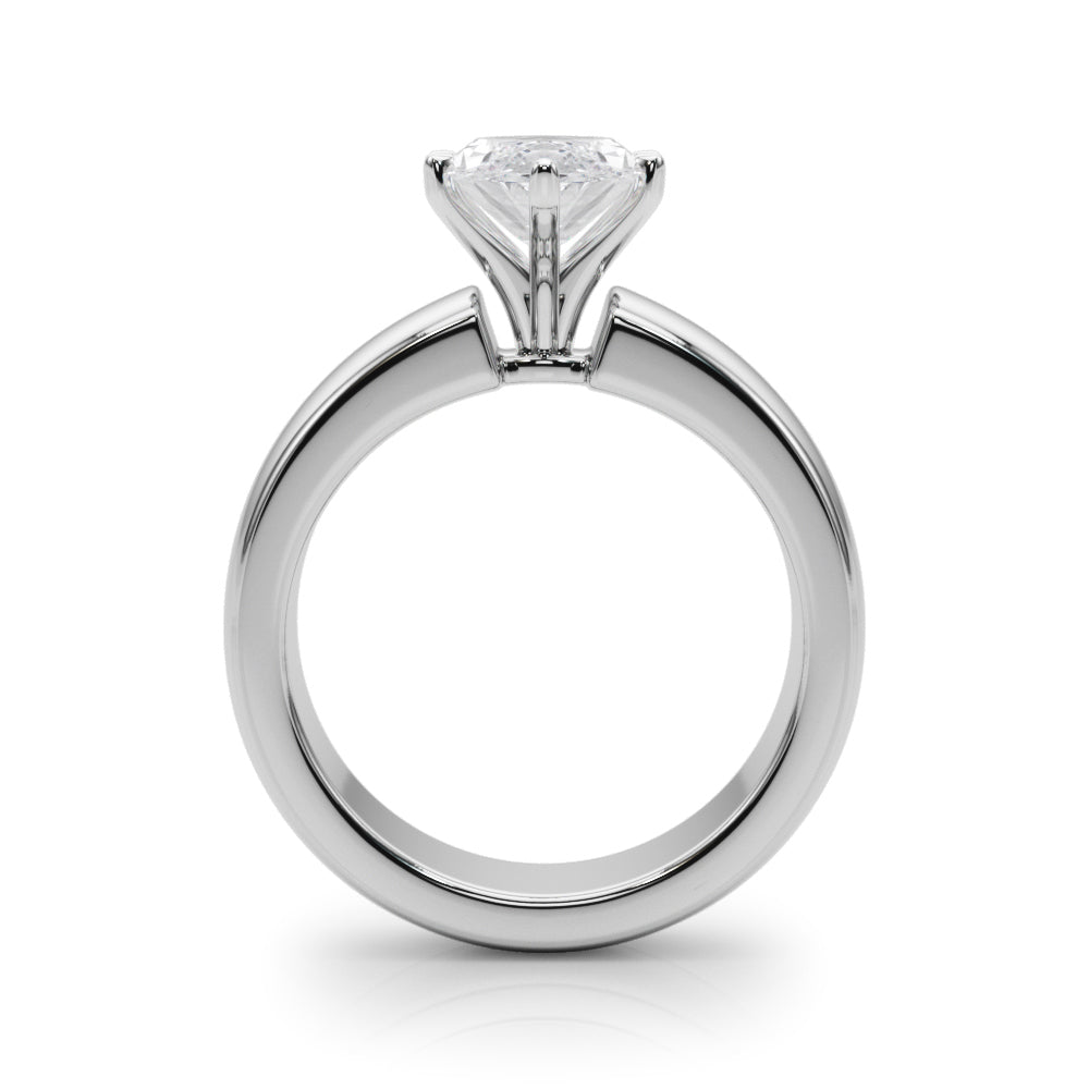 Enchanted Solitaires Round Diamond Engagement Ring in 10K/14K gold and platinum with certified lab-grown or natural diamonds