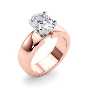 Enchanted Solitaires Round Diamond Engagement Ring in 10K/14K gold and platinum with certified lab-grown or natural diamonds