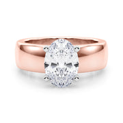 Enchanted Solitaires Round Diamond Engagement Ring in 10K/14K gold and platinum with certified lab-grown or natural diamonds