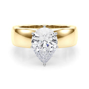 Enchanted Solitaires Round Diamond Engagement Ring in 10K/14K gold and platinum with certified lab-grown or natural diamonds